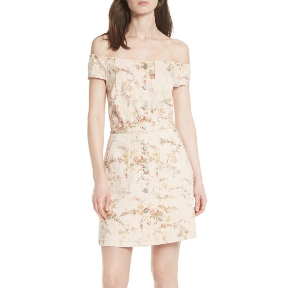NWT La Vie Rebecca Taylor Floral Denim Dress
